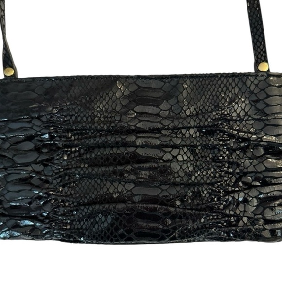 Michael Kors Black Snake Embossed
Shoulder Bag - Picture 2 of 7
